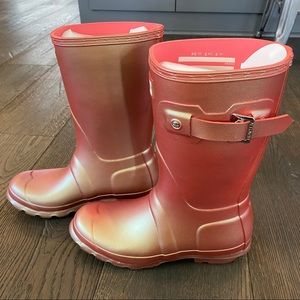 Hunter Short Nebula Boots Rare Color Rhythmic Pink Women Size US 5, UK 3.